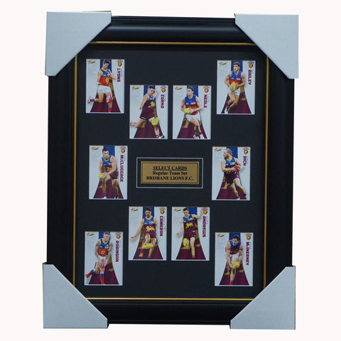 Brisbane Lions 2022 Select Card Team Set Framed Zorko Neale Cameron - 5031