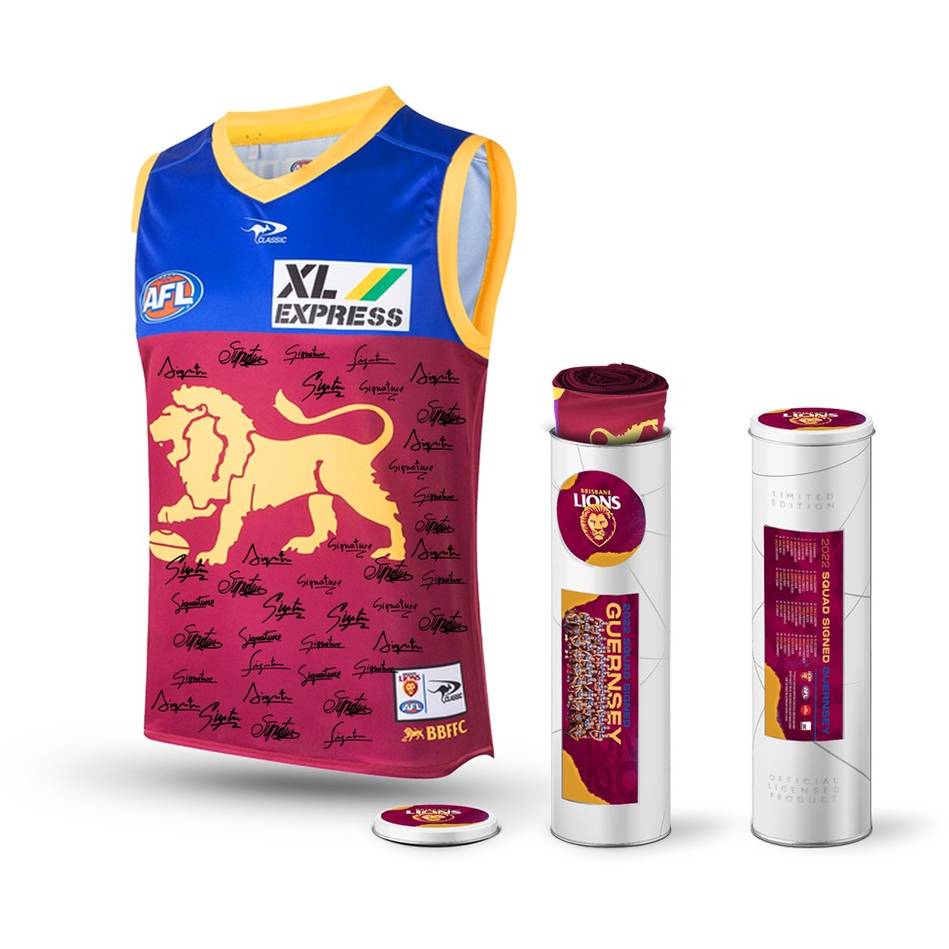 Brisbane Lions 2022 AFL Official Team Signed Guernsey - 5076