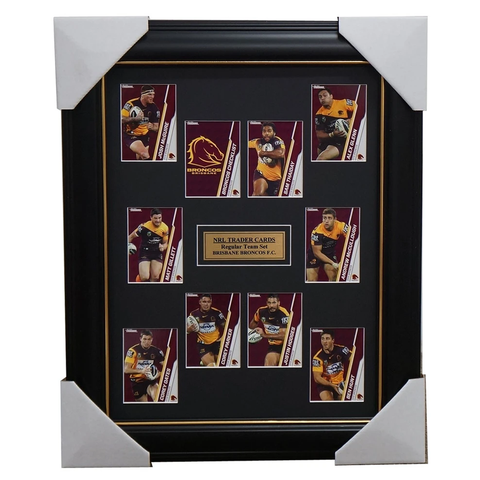 Brisbane Broncos 2015 Nrl Card Team Set Framed Sam Thaiday Corey Parker Hodges - 1030