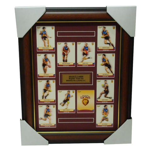 Brisbane Lions 2013 Afl Select Cards Complete Set Framed - 1188