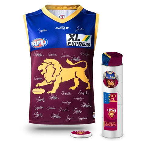 Brisbane Lions 2021 AFL Official Team Signed Guernsey - 4695