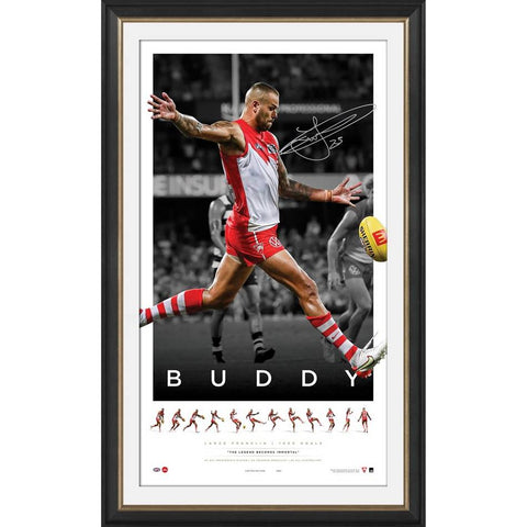 Lance Franklin Signed 1000 Goals Official AFL Lithograph Framed - 5127