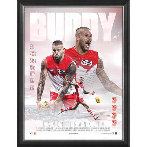 Lance Franklin 1000 Goals Official AFL Sportsprint Framed - 5125