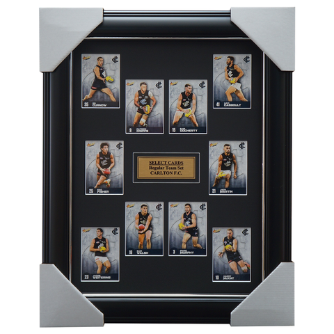 Carlton 2021 Select AFL Team Card Set Framed Patrick Cripps Walsh - 4642