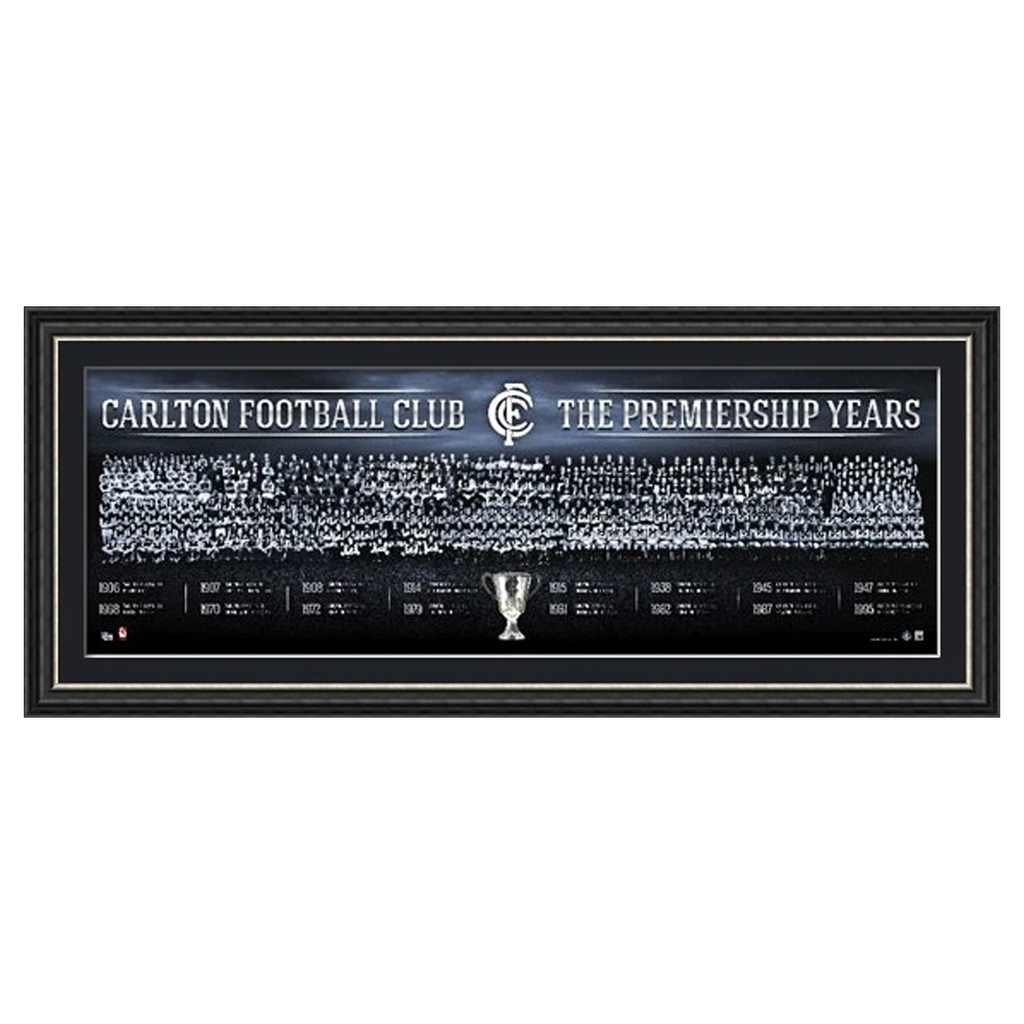 Carlton the Premiership Years Montage Afl Official Licensed Print Framed - 1723