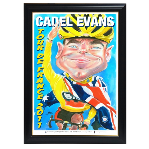 Cadel Evens, Tour de France 2011, Harv Time Print Framed - 4080