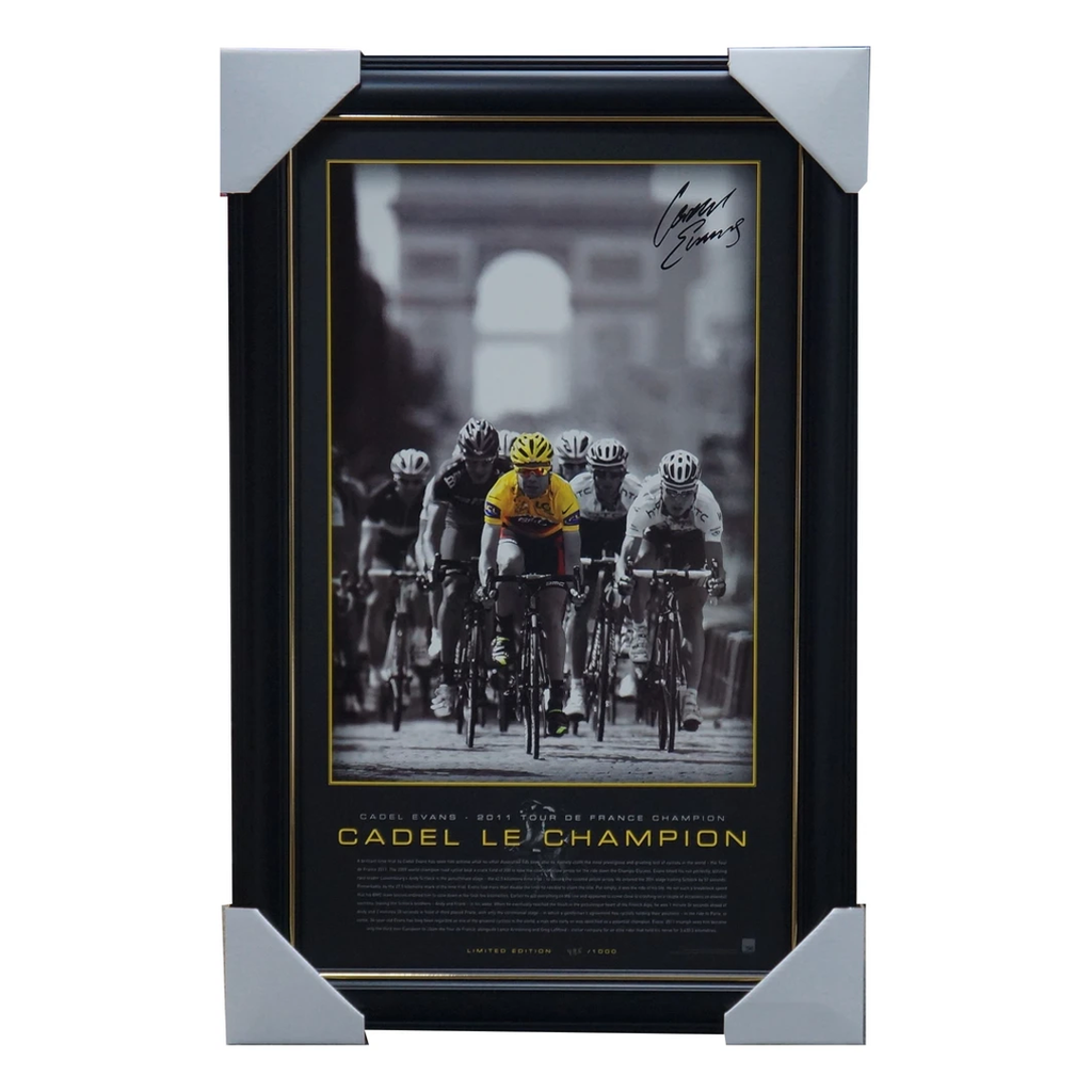 Cadel Evans Signed 2011 Tour De France Champion L/e Official Print Framed - 3467