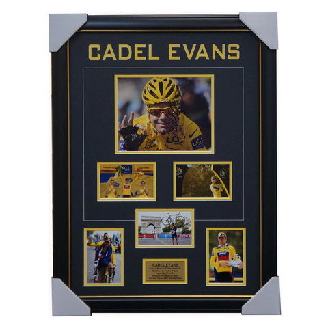 Cadel Evans Signed 2011 Tour De France Champion Photo Collage Framed + Coa - 3434
