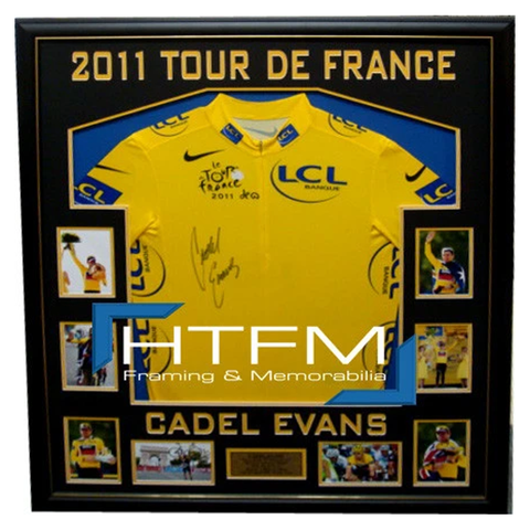 Cadel Evans Yellow Tour De France Official Licensed Signed Jersey Framed L/e - 3894