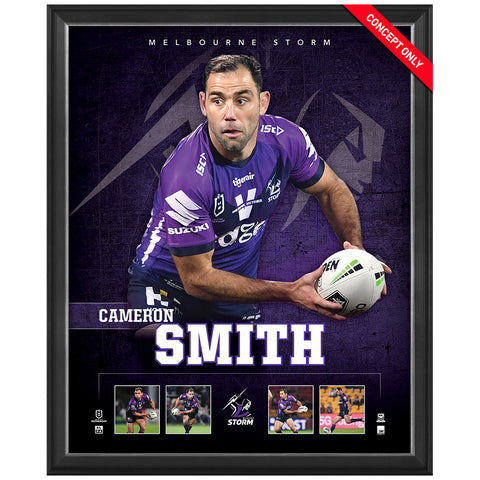 Cameron Smith Melbourne Storm Official Nrl Player Print Framed New - 4556