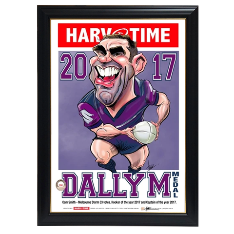 Cameron Smith, 2017 Dally M, Harv Time Print Framed - 4252