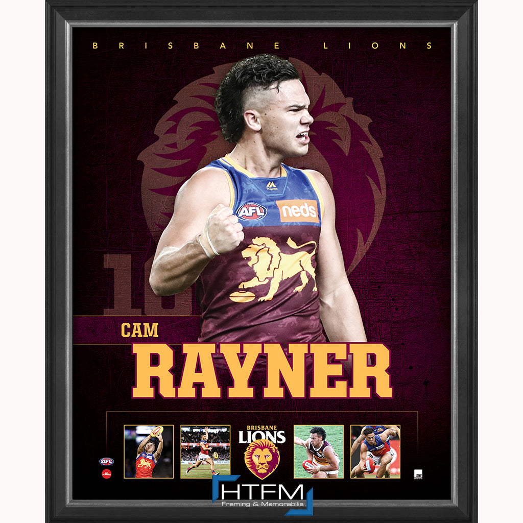 Cameron Rayner Brisbane Lions F.c. Official Licensed Afl Print Framed New - 3717