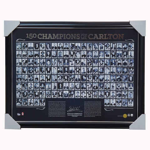 150 Champions of Carlton Official Afl Signed Stephen Kernahan Print Framed - 4527