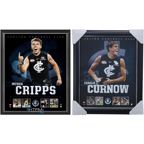 Carlton Package Official Licensed Afl Prints Framed Cripps Curnow - 4451