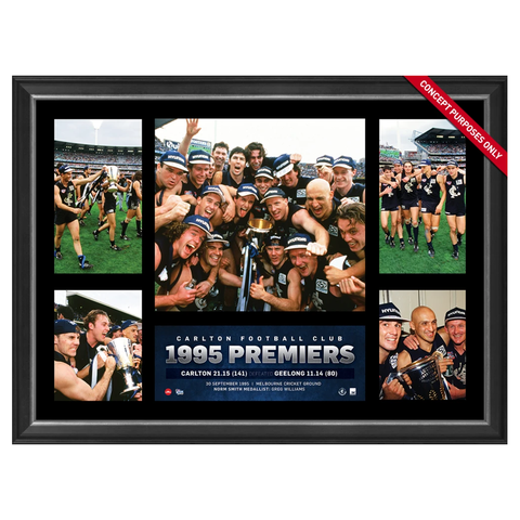 Carlton 1995 Afl Premiership Glory Official Afl Photo Collage Framed Kernahan - 2844
