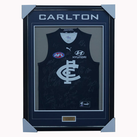 Carlton Football Club 2022 AFL Official Team Signed Guernsey - 5074