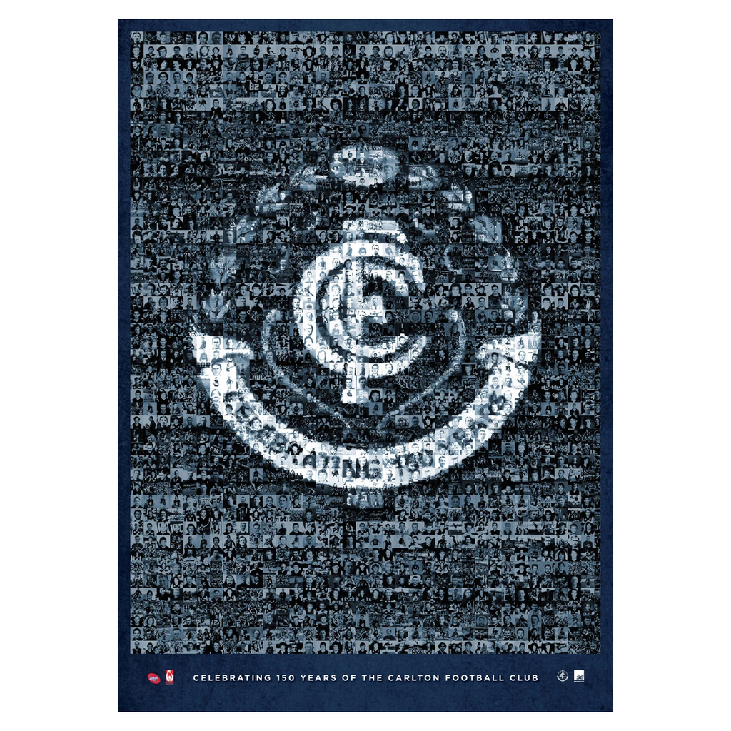Carlton Football Club 150 Years Mosaic Afl Limited Edition Print Only Silvagni - 2857