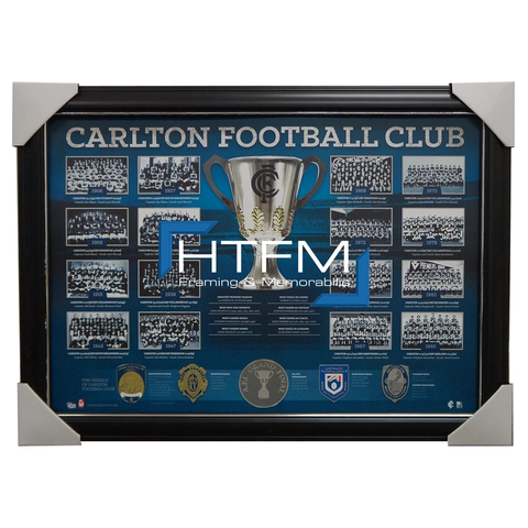 Carlton Historical Series Premiership Afl Licensed Print Framed Kernahan Doull - 1899