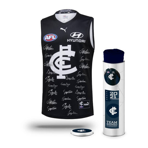 Carlton Football Club 2021 AFL Official Team Signed Guernsey - 4696 Last One