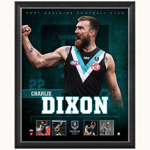 Charlie Dixon Port Adelaide F.c. Official Licensed Afl Print Framed New - 4482