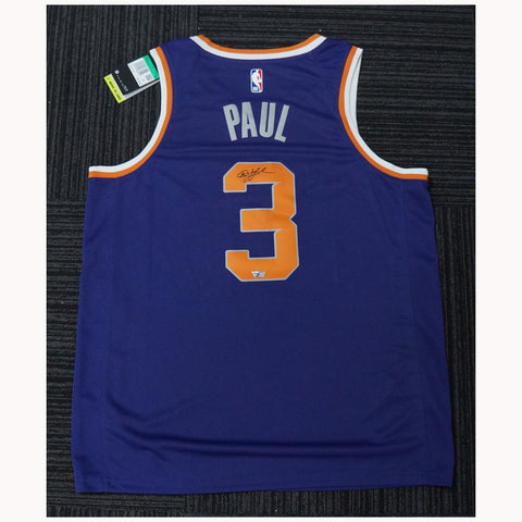 Chris Paul Signed Phoenix Suns NBA Official Fanatics Aurthentics Purple Jersey - 5340