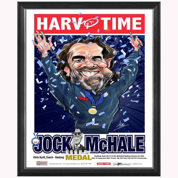 Chris Scott Jock McHale 2022 Premiers Geelong Cats Harv Time Limited E ...