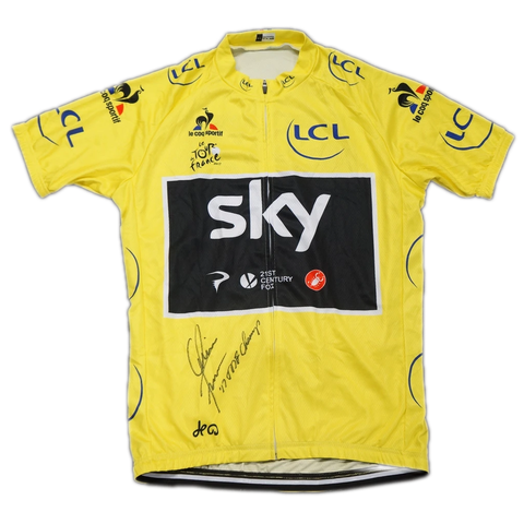 Chris Froome Signed 2017 Yellow Tour De France Champions Jersey Brand New - 3675