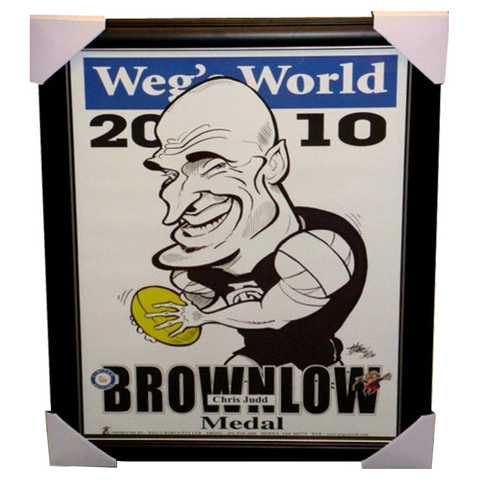 Chris Judd Weg's World Limited Edition Brownlow Print Framed