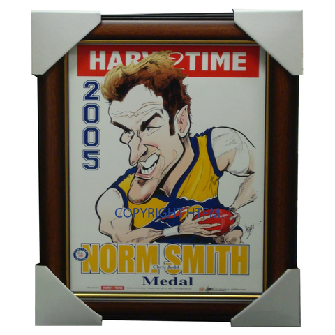 Chris Judd West Coast Eagles 2005 Norm Smith Medallist L/e Print Framed - 1562