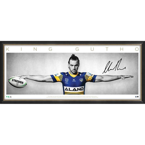 Clint Gutherson Signed Parramatta Eels Official NRL Wings Print Framed - 4723
