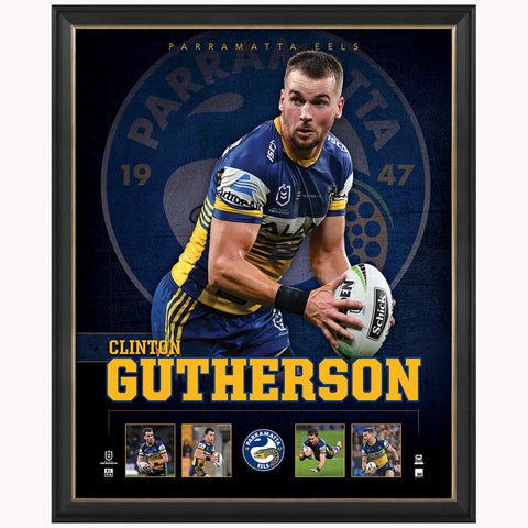 Clinton Gutherson Parramatta Eels Official Nrl Player Print Framed New - 4489