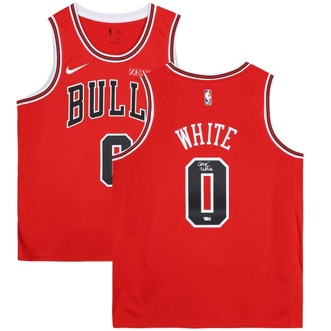 Coby White Signed Red Chicago Bulls Official Fanatics Signed NBA Jersey - 4957