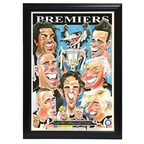 Collingwood 2010 Premiers, Harv Time Print Framed - 4254