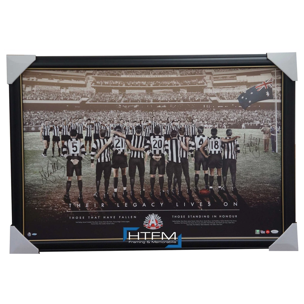 Collingwood Signed Anzac Their Legacy Lives on Print Framed Pendlebury Buckley - 2610