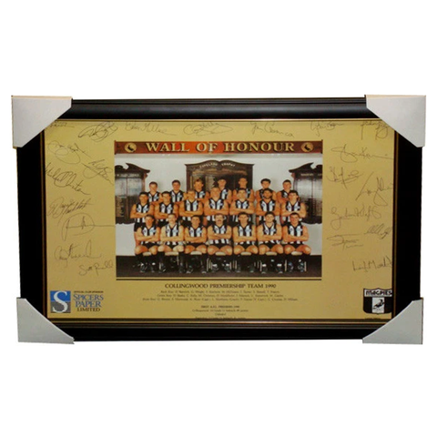 Collingwood 1990 Premiership Signed Preprint Framed - 170