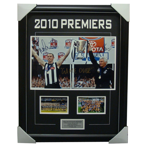 Collingwood 2010 Premiers Signed Captain & Coach Frame - 3305