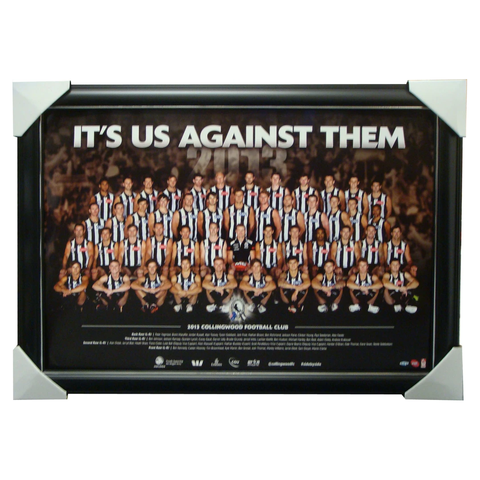 Collingwood 2013 Official Afl Poster Framed Swan Pendlebury Thomas Cloke - 1454