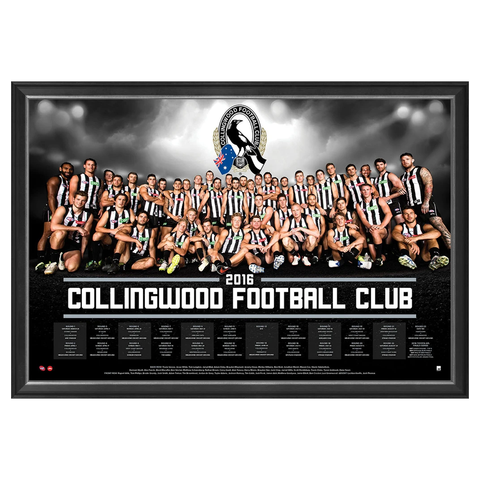 Collingwood Magpies 2016 Official Afl Team Print Framed Scott Pendlebury Dane Swan - 2722