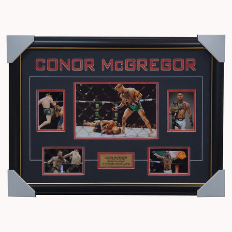 Conor Mcgregor Signed Ufc Champion Photo Collage Framed + Coa - 4531