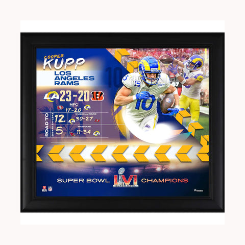 Cooper Kupp Los Angeles Rams Super Bowl LVI Champions 15'' x 17'' Framed Collage - 5119