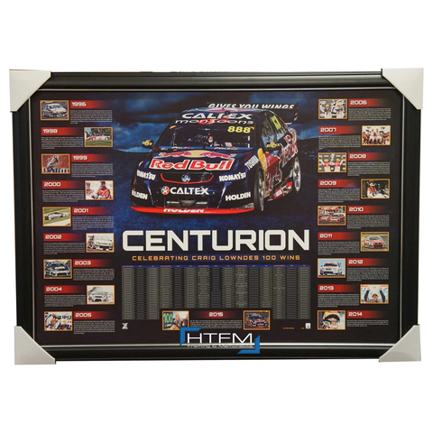 Craig Lowndes Holden Centurion Limited Edition V8 Supercars Unsigned Print Framed - 2622