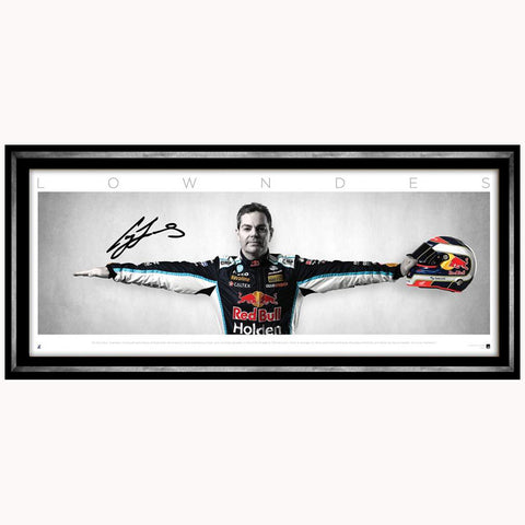 Craig Lowndes Signed Wings Triple Eight Racing Team Official Print Framed - 4525
