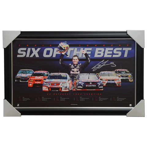 Craig Lowndes V8 Six of the Best Limited Edition Bathurst Print Framed - 2592