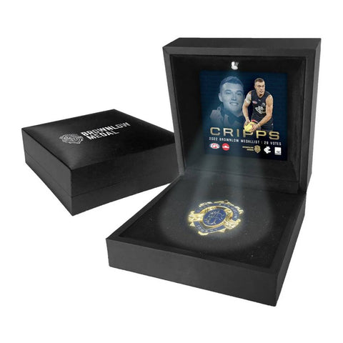 Patrick Cripps Carlton Official 2022 Brownlow Medal in LED Black Box - 5274