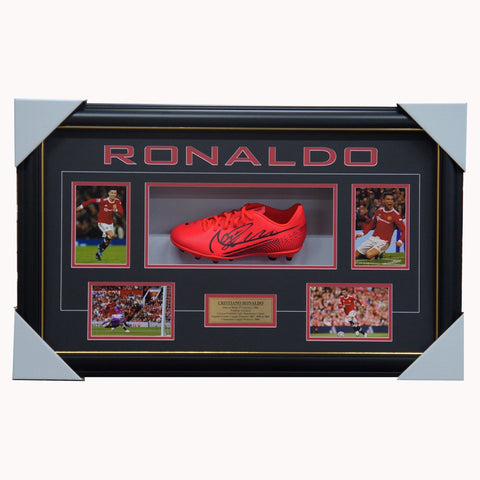 Cristiano Ronaldo Signed Manchester United Nike Boot Box Framed - 5152