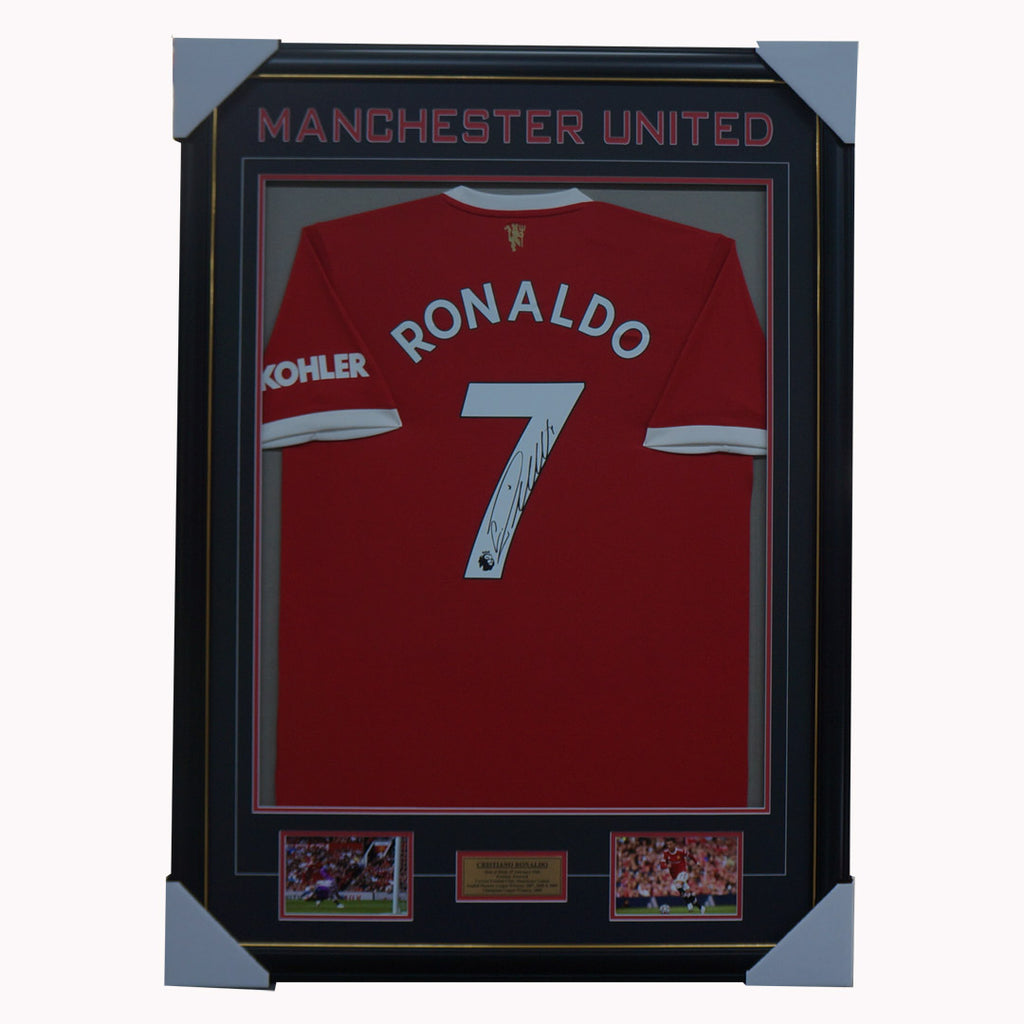 Cristiano Ronaldo Manchester United Signed 2021/22 Jersey Framed Private Signing - 4955