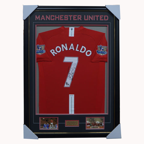 Cristiano Ronaldo Manchester United Signed Jersey Framed - 3349