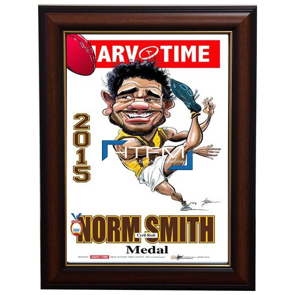 Cyril Rioli 2015 Norm Smith Medallist Hawthorn Harv Time L/e Print Framed - 2585