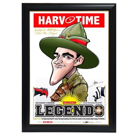 Cyril Royston Guyton Bassett, 10th Victoria Cross Medal Recipient, Harv Time Print Framed - 4119