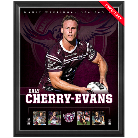 Daly Cherry Evans Manly Warringah Sea Eagles Official Nrl Player Print Framed New - 4373